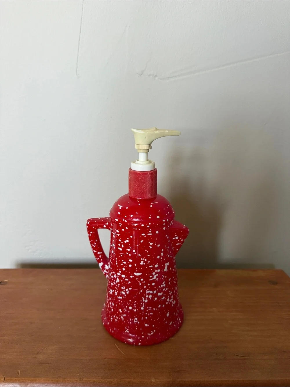 Red Speckled Ceramic Pump Dispenser